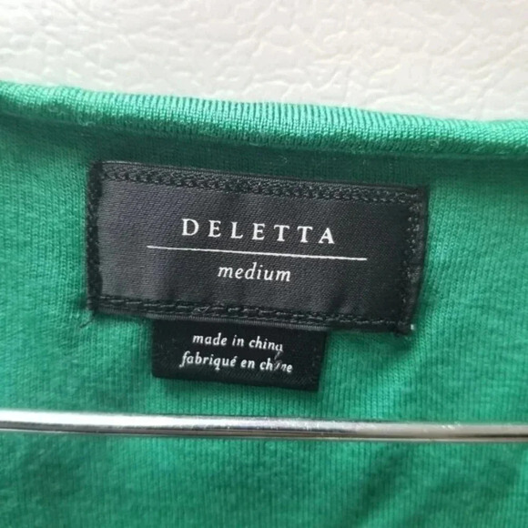 Anthropologie Deletta Emerald Green Wicklow Silk Midi Dress Ruched M - Picture 4 of 10